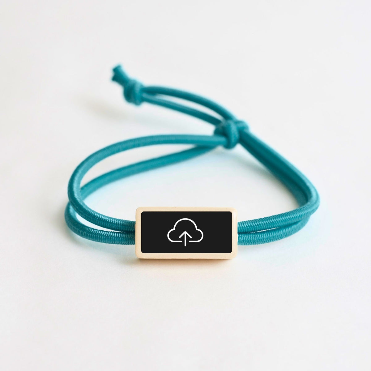 Tap-to-Phone Bracelets on Active Bungee - Clay Rectangle