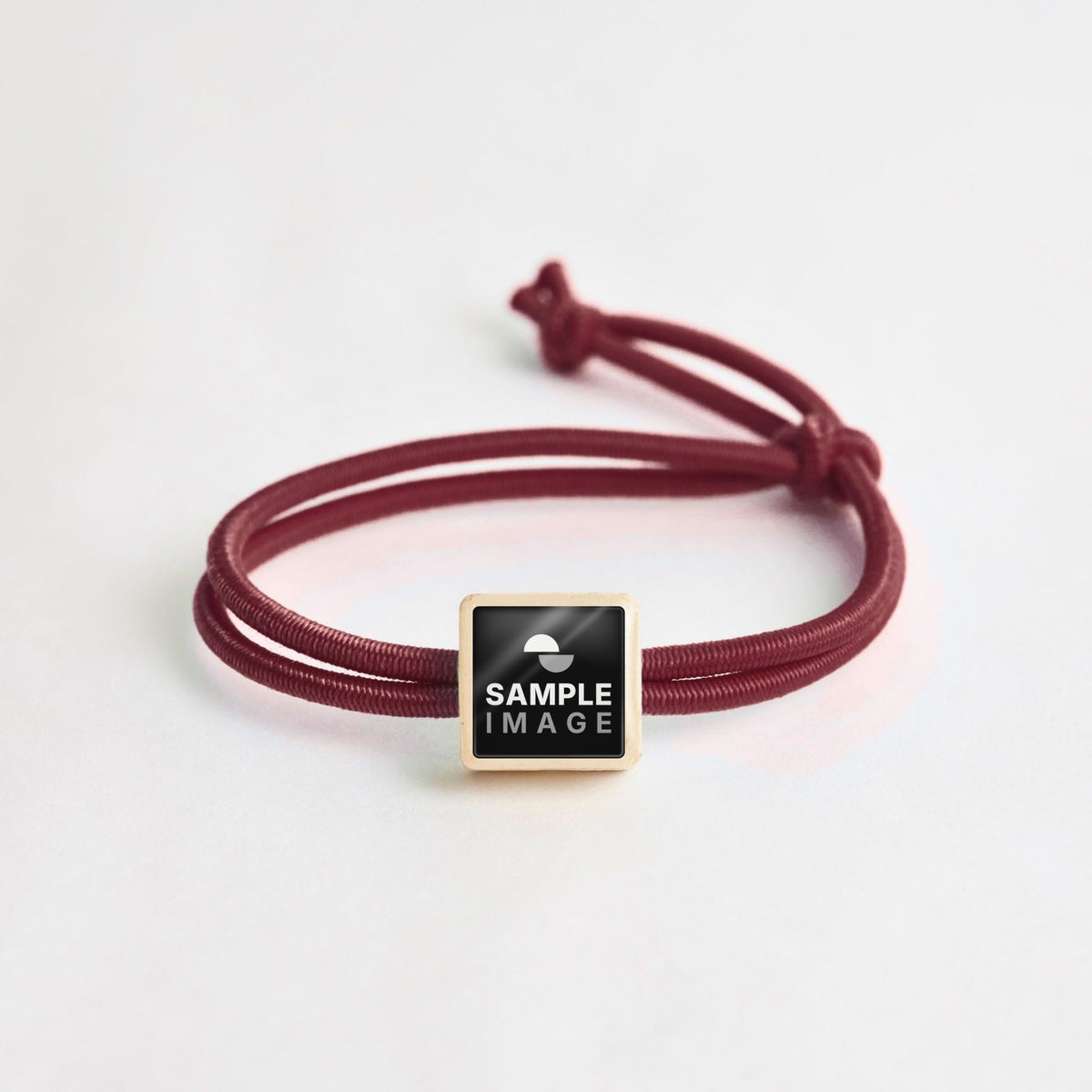 Tap-to-Phone Bracelets on Active Bungee - Cream Clay Square