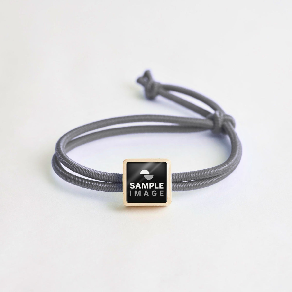 Tap-to-Phone Bracelets on Active Bungee - Cream Clay Square