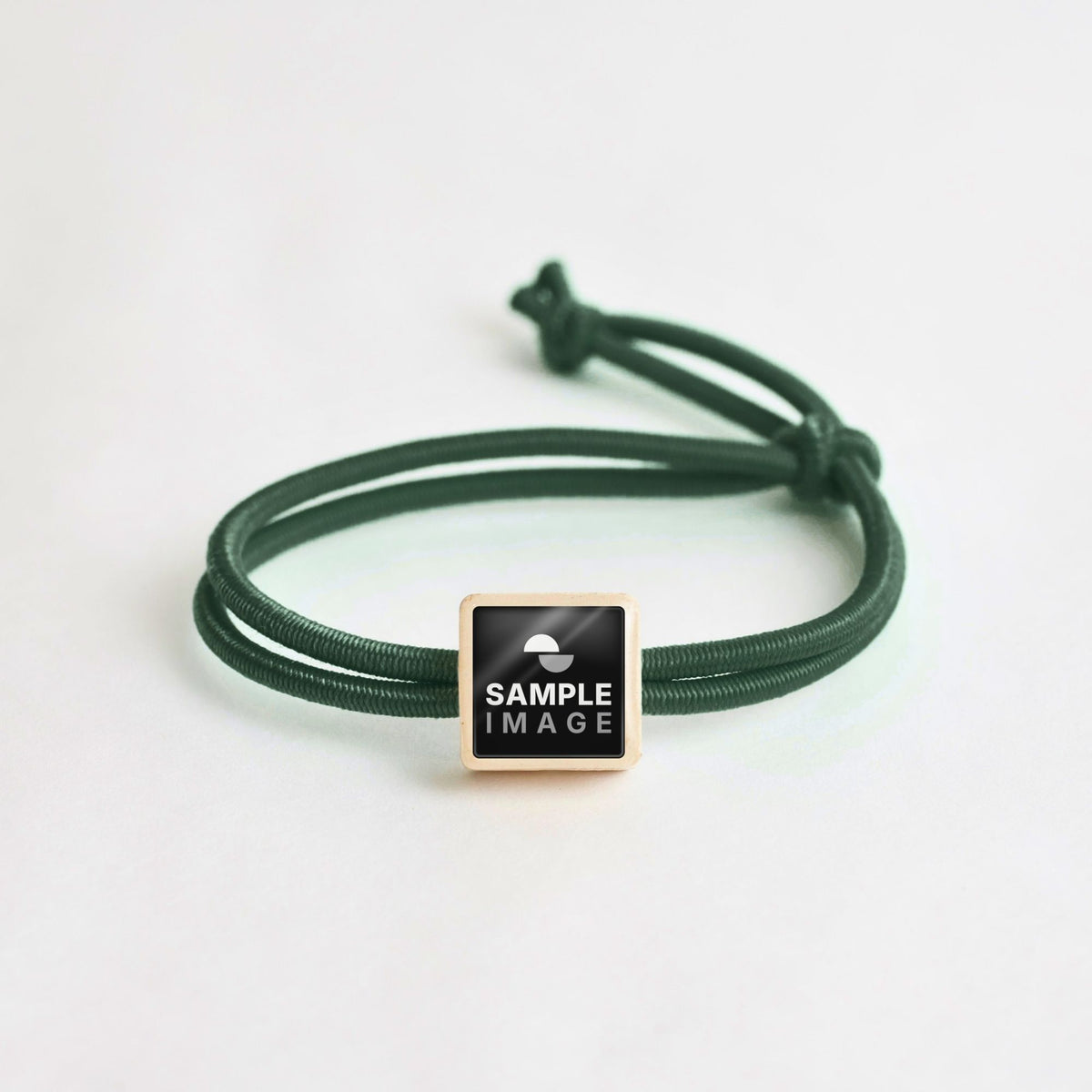 Tap-to-Phone Bracelets on Active Bungee - Cream Clay Square