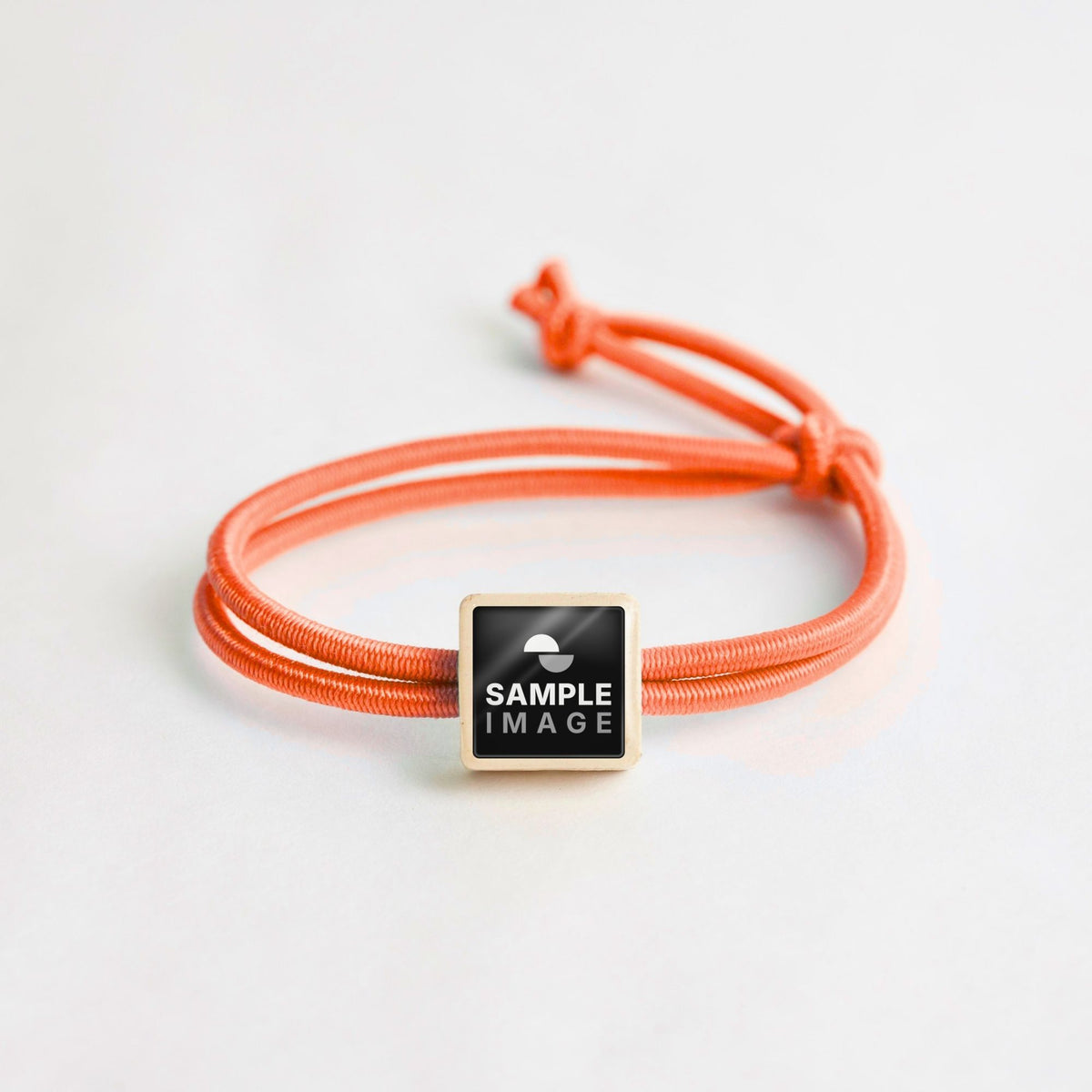 Tap-to-Phone Bracelets on Active Bungee - Cream Clay Square