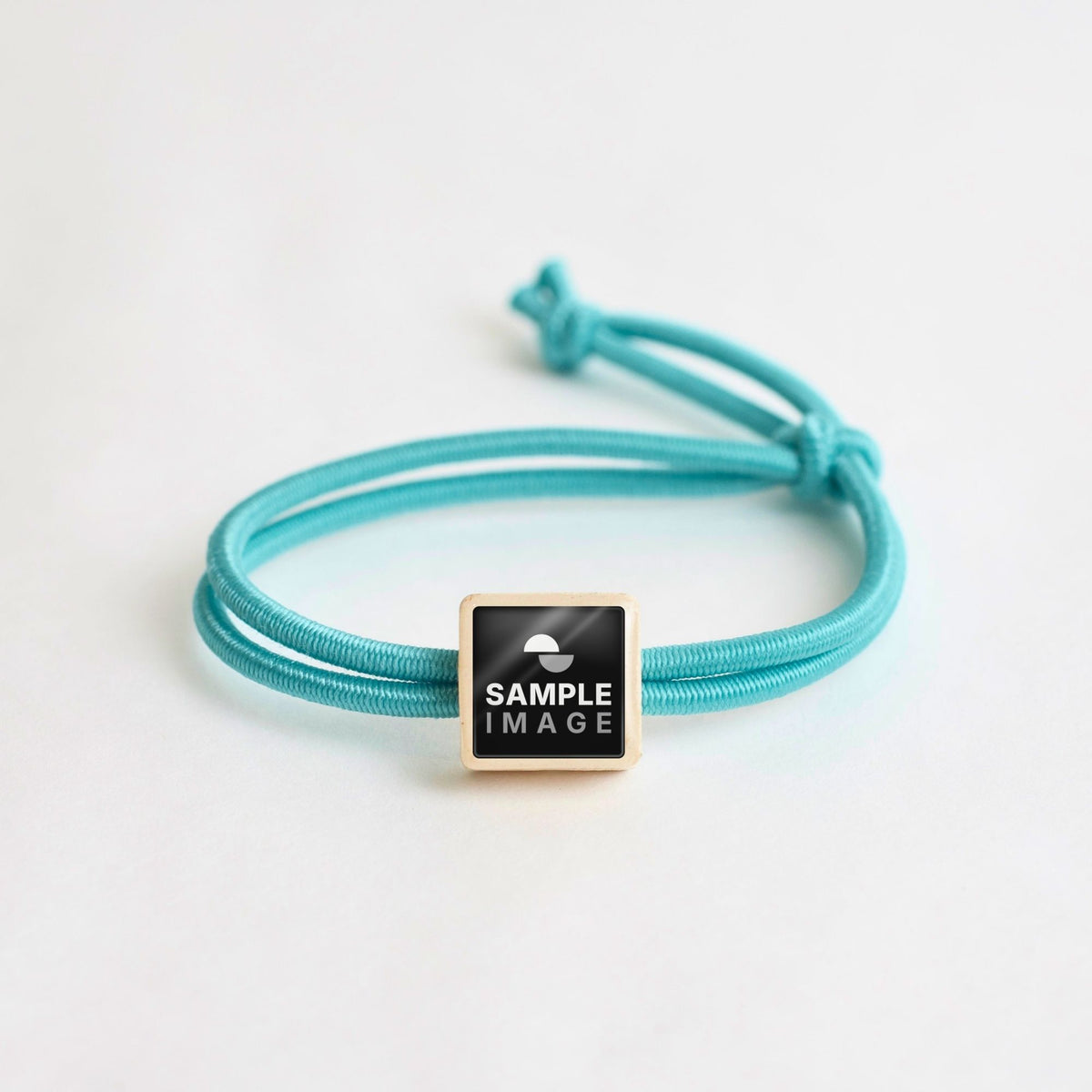 Tap-to-Phone Bracelets on Active Bungee - Cream Clay Square