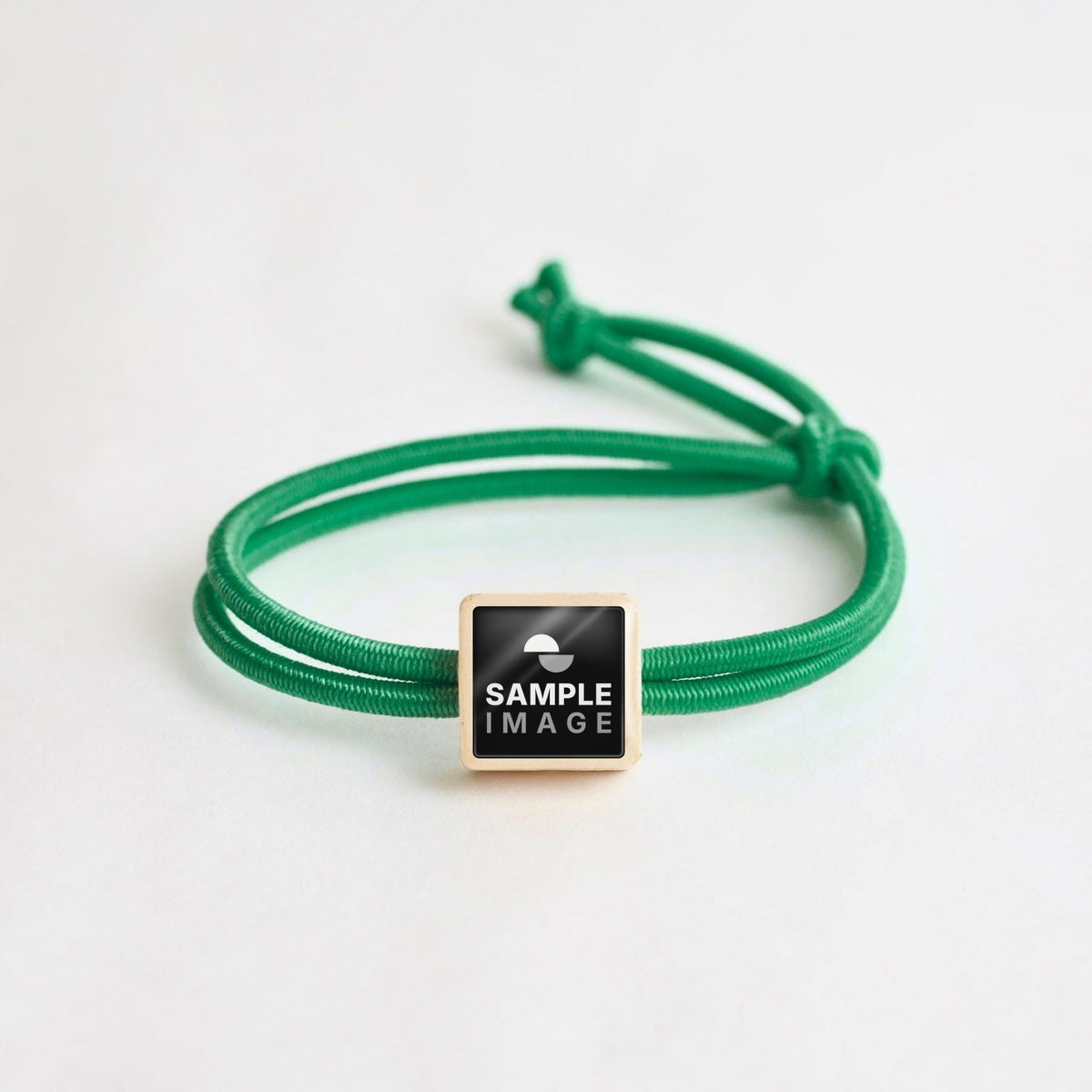 Tap-to-Phone Bracelets on Active Bungee - Cream Clay Square