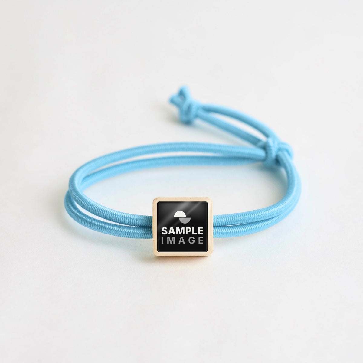 Tap-to-Phone Bracelets on Active Bungee - Cream Clay Square