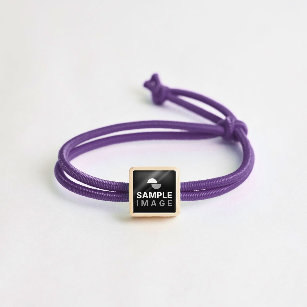 Tap-to-Phone Bracelets on Active Bungee - Cream Clay Square