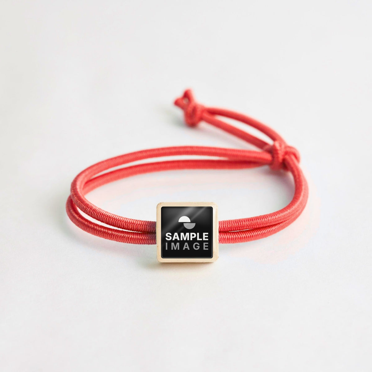 Tap-to-Phone Bracelets on Active Bungee - Cream Clay Square
