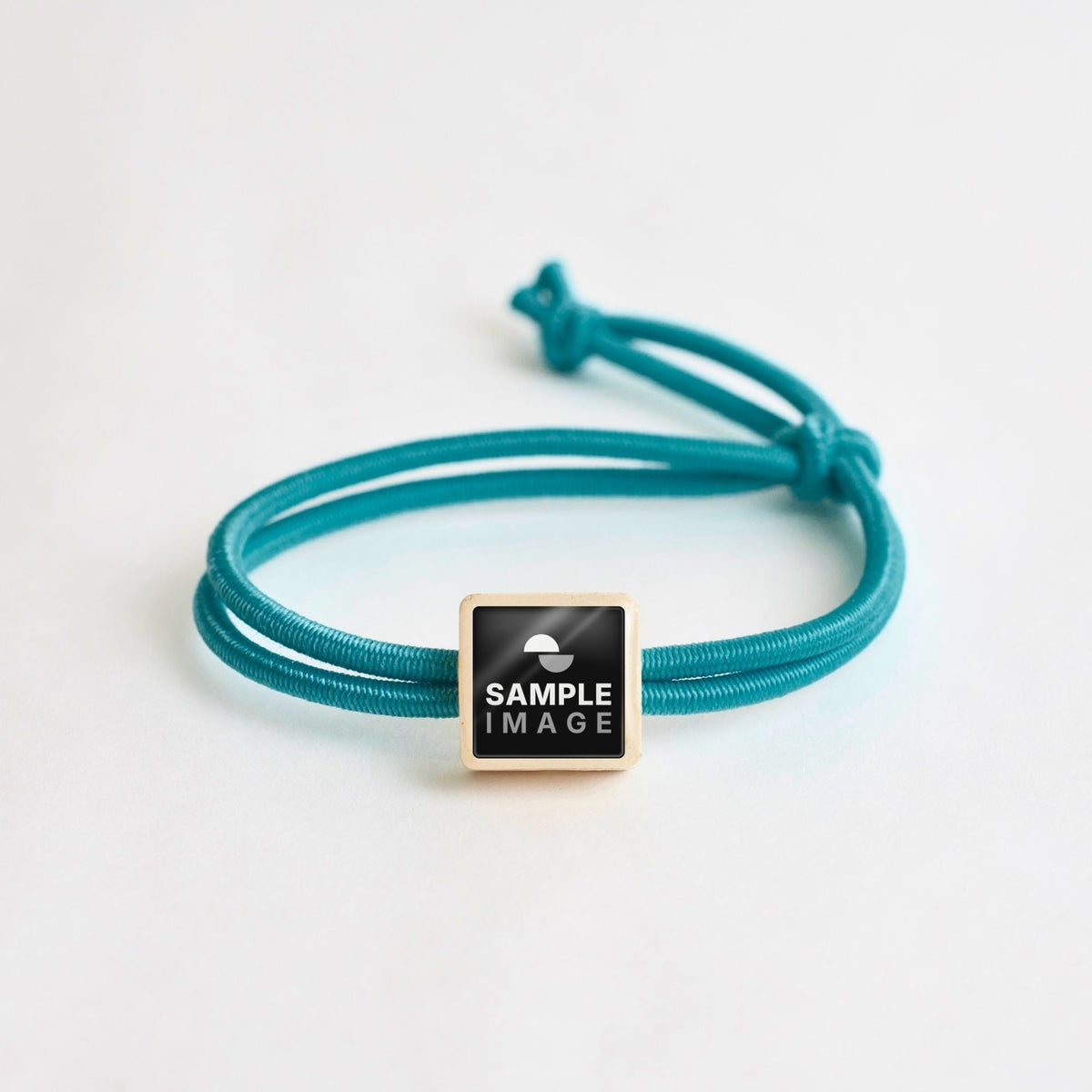 Tap-to-Phone Bracelets on Active Bungee - Cream Clay Square