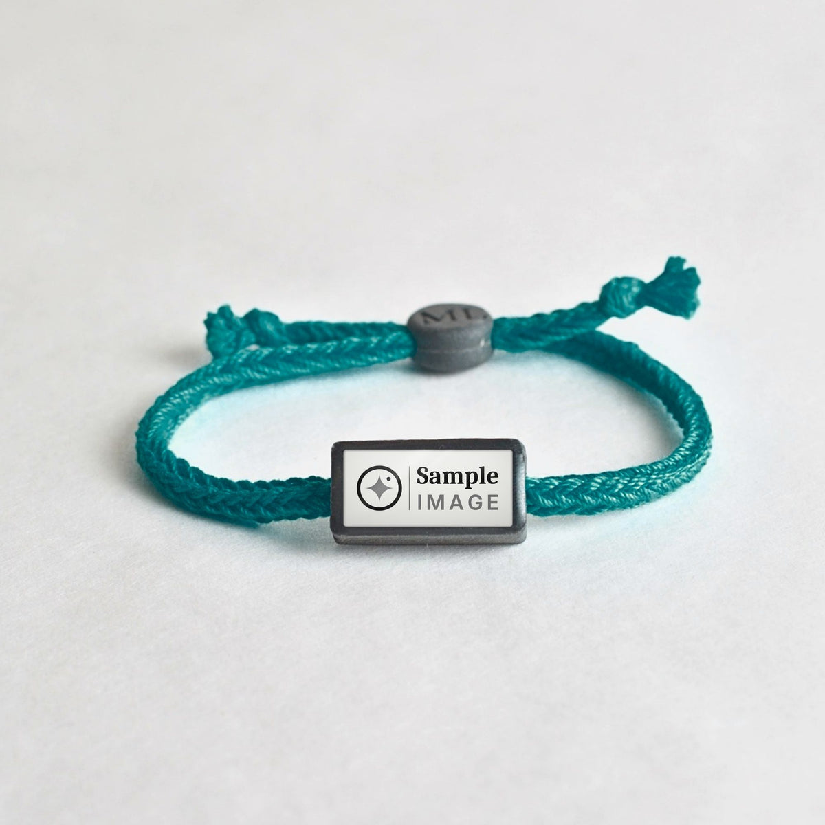 Tap-to-Phone Bracelets on Bold Weave - Charcoal Clay Rectangle
