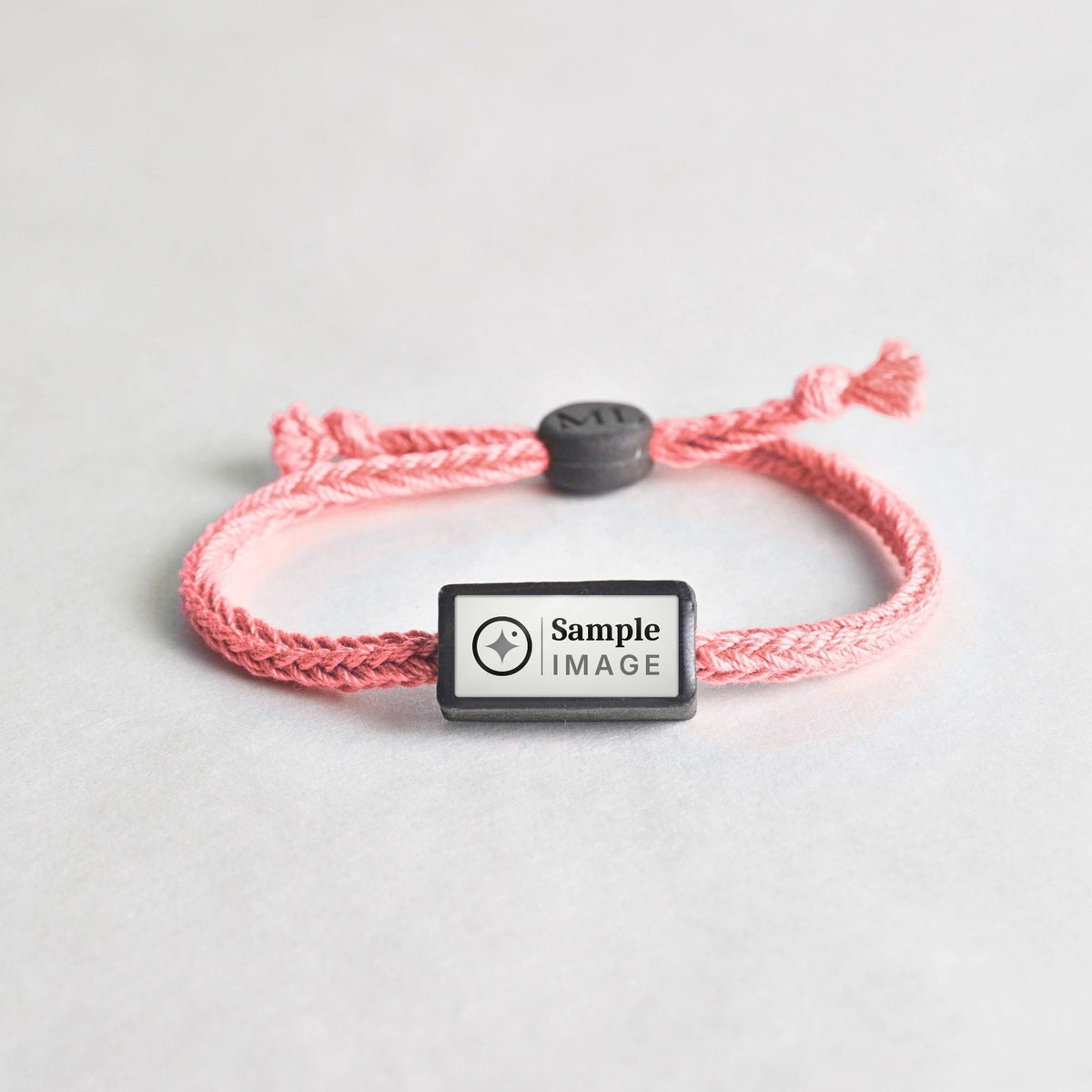 Tap-to-Phone Bracelets on Bold Weave - Charcoal Clay Rectangle