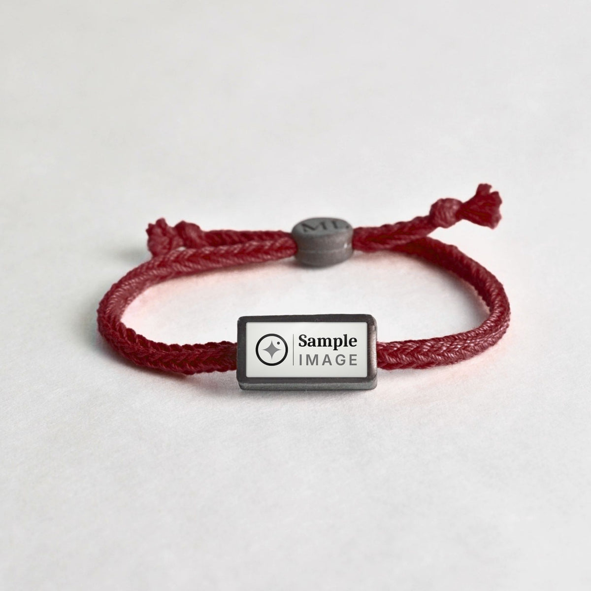 Tap-to-Phone Bracelets on Bold Weave - Charcoal Clay Rectangle