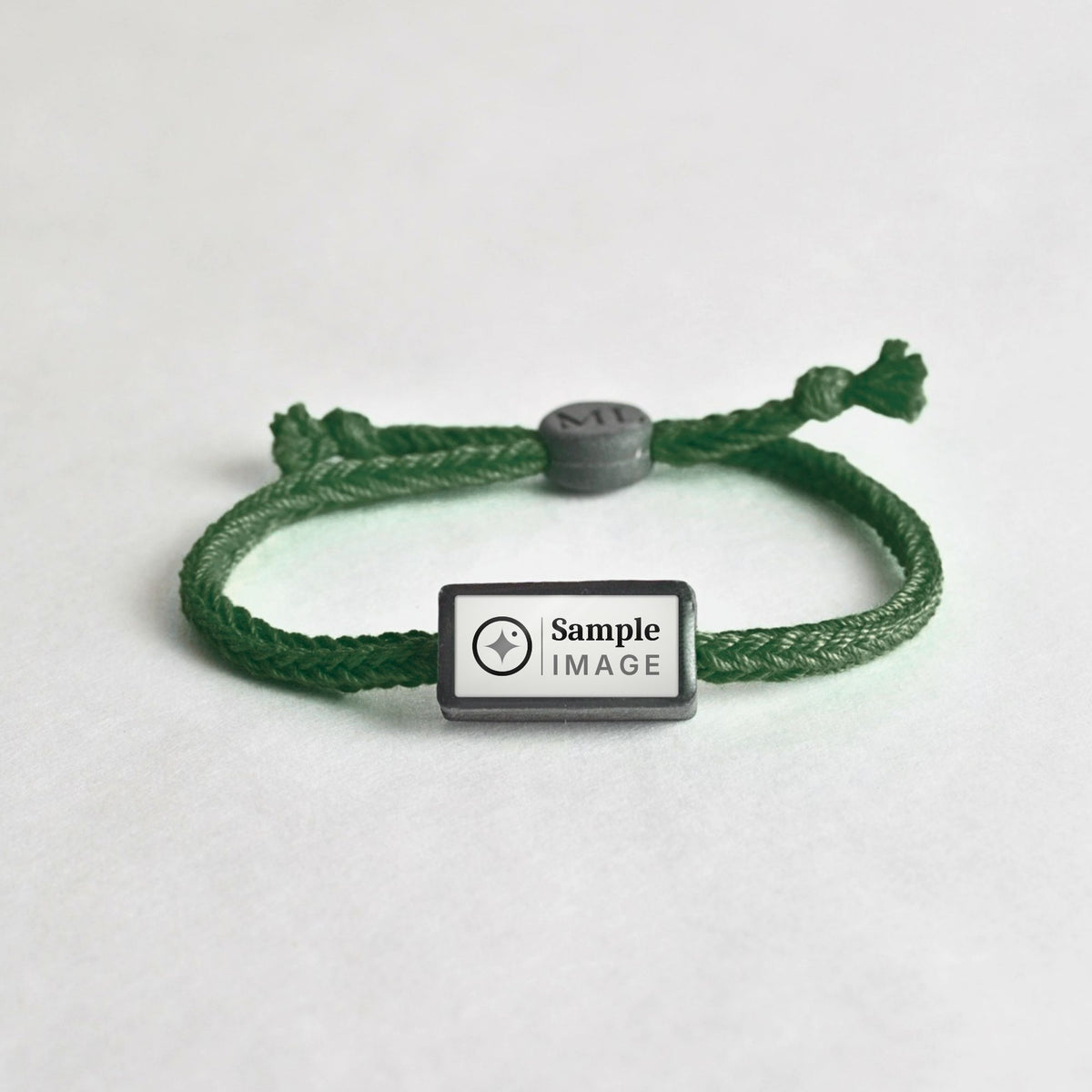 Tap-to-Phone Bracelets on Bold Weave - Charcoal Clay Rectangle