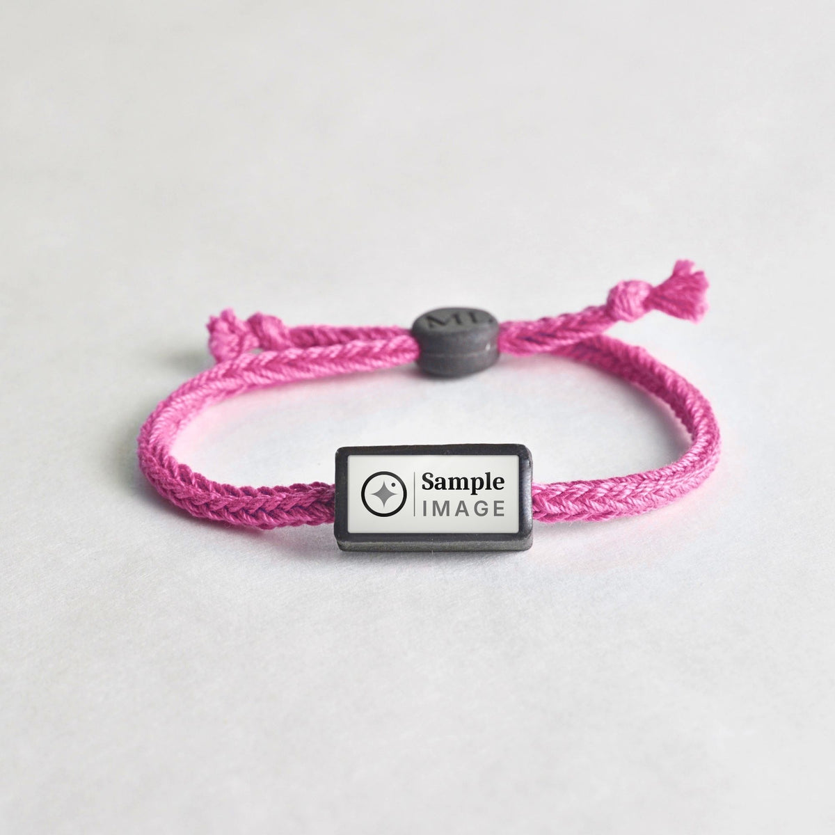 Tap-to-Phone Bracelets on Bold Weave - Charcoal Clay Rectangle