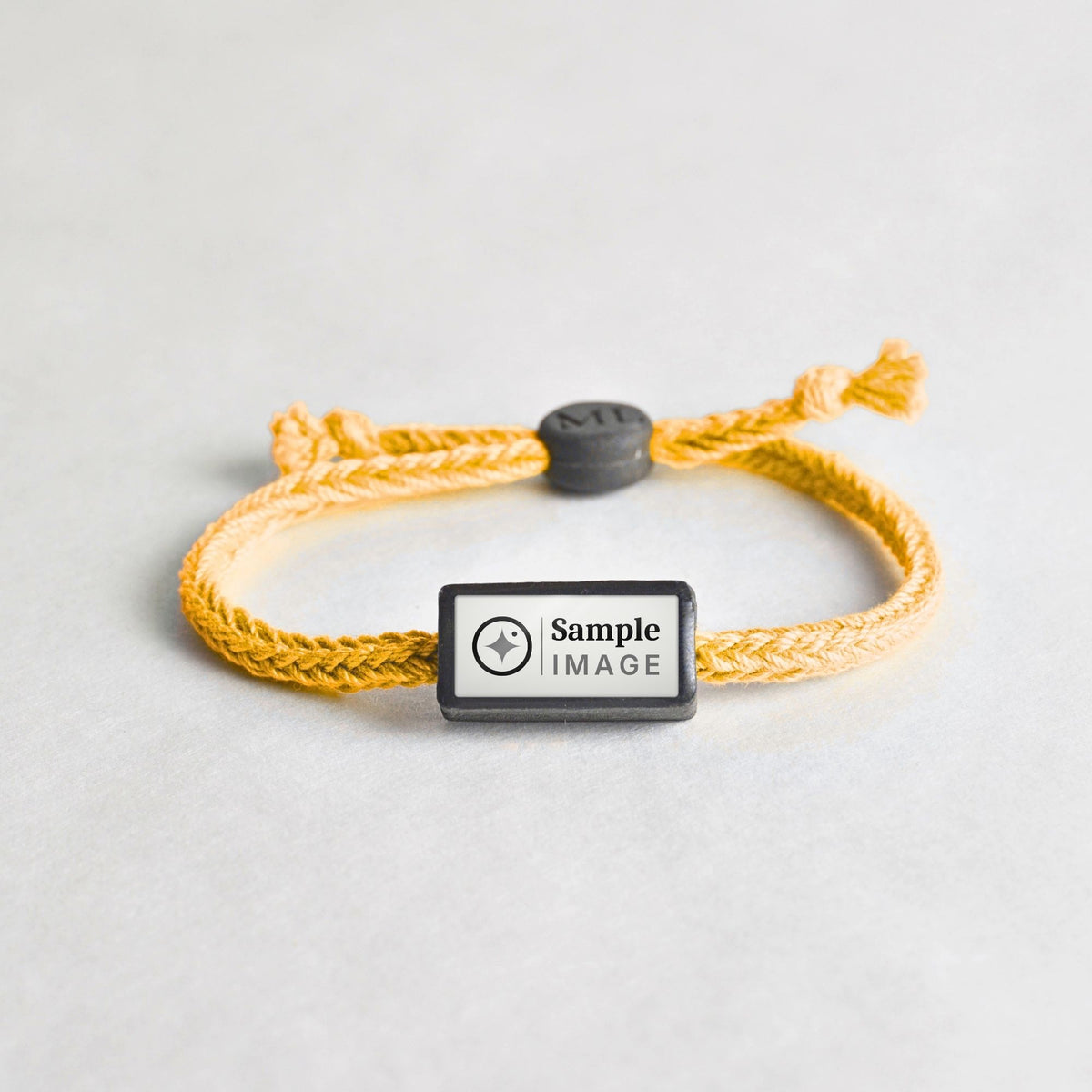 Tap-to-Phone Bracelets on Bold Weave - Charcoal Clay Rectangle