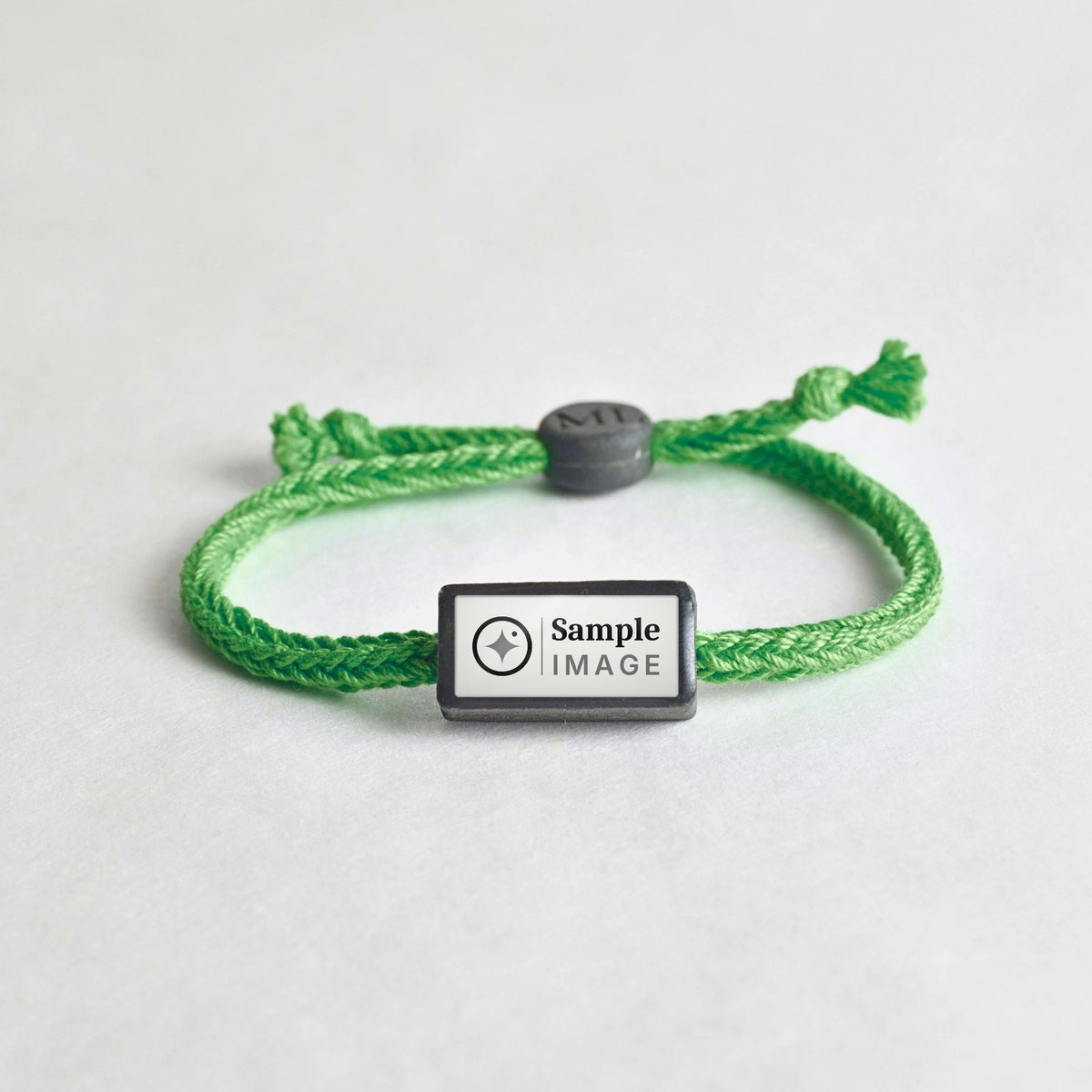 Tap-to-Phone Bracelets on Bold Weave - Charcoal Clay Rectangle