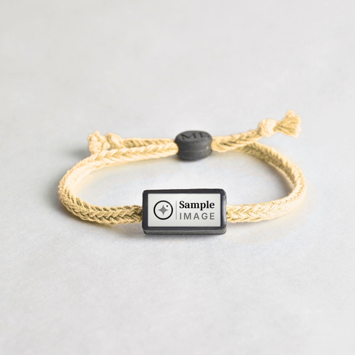 Tap-to-Phone Bracelets on Bold Weave - Charcoal Clay Rectangle