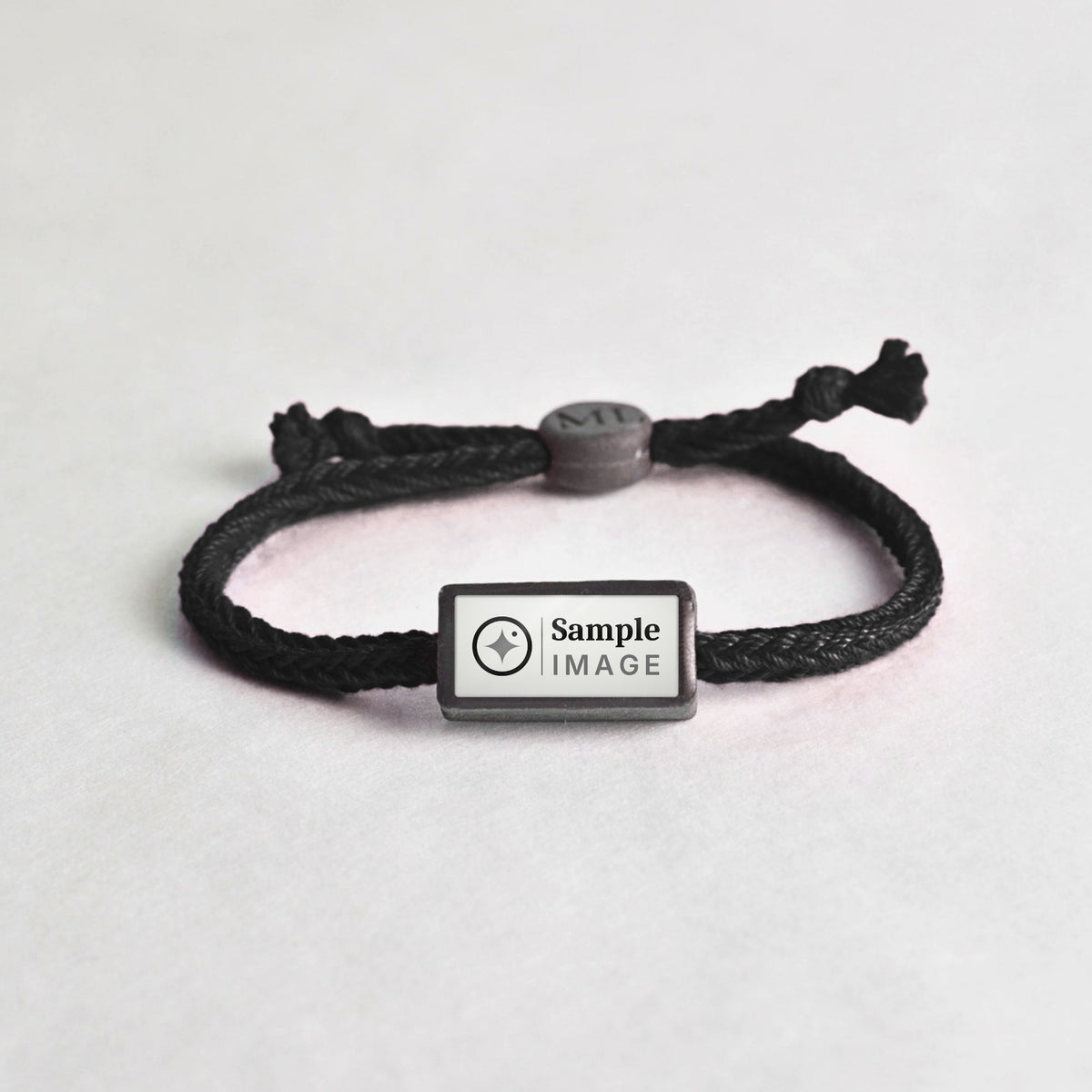 Tap-to-Phone Bracelets on Bold Weave - Charcoal Clay Rectangle