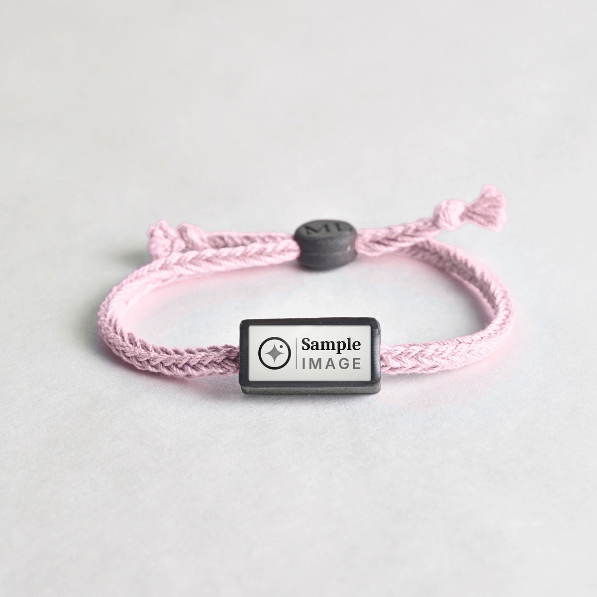 Tap-to-Phone Bracelets on Bold Weave - Charcoal Clay Rectangle