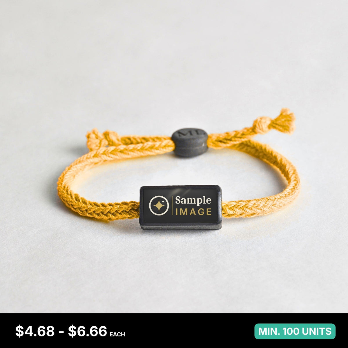 Tap-to-Phone Bracelets on Bold Weave - Charcoal Clay Rectangle