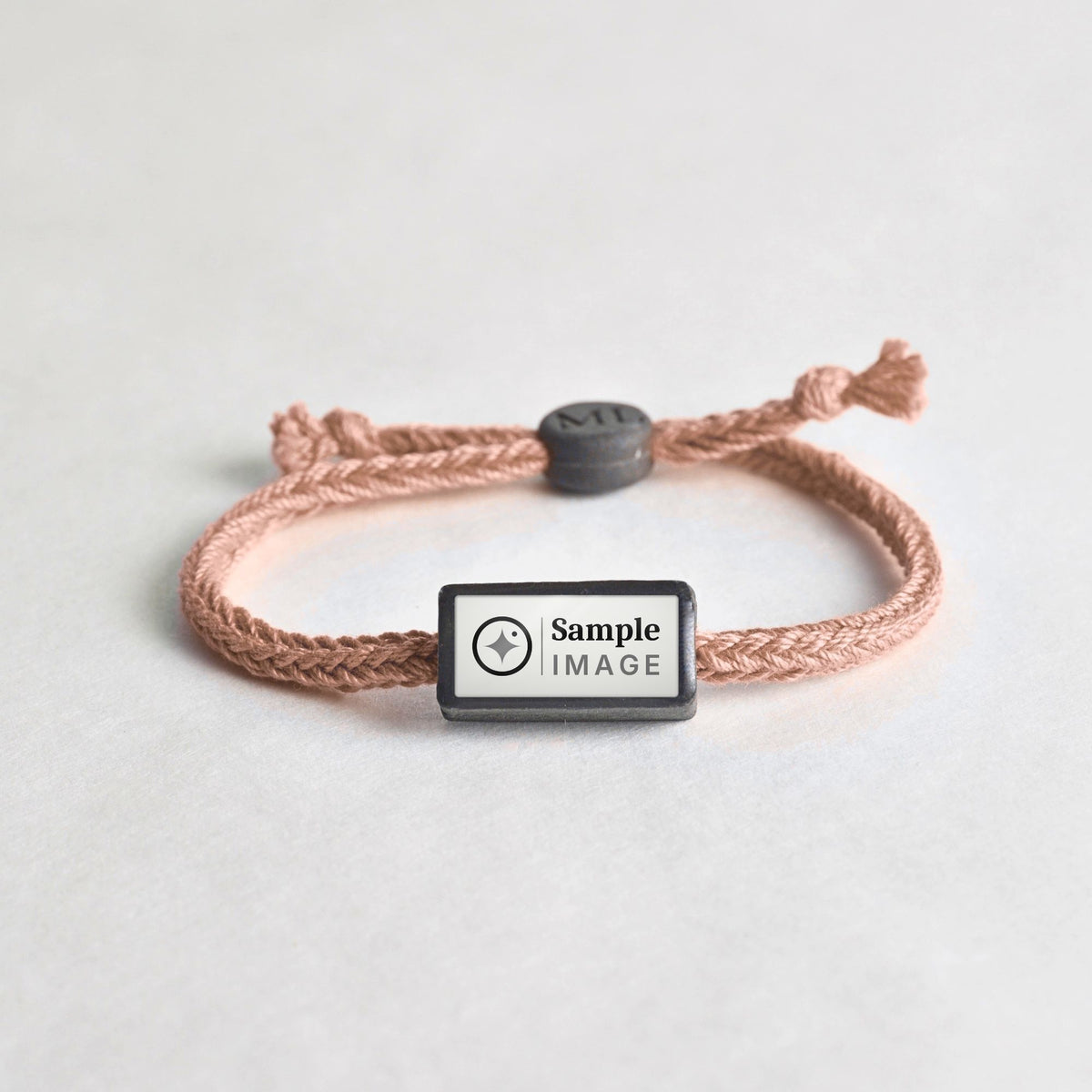 Tap-to-Phone Bracelets on Bold Weave - Charcoal Clay Rectangle