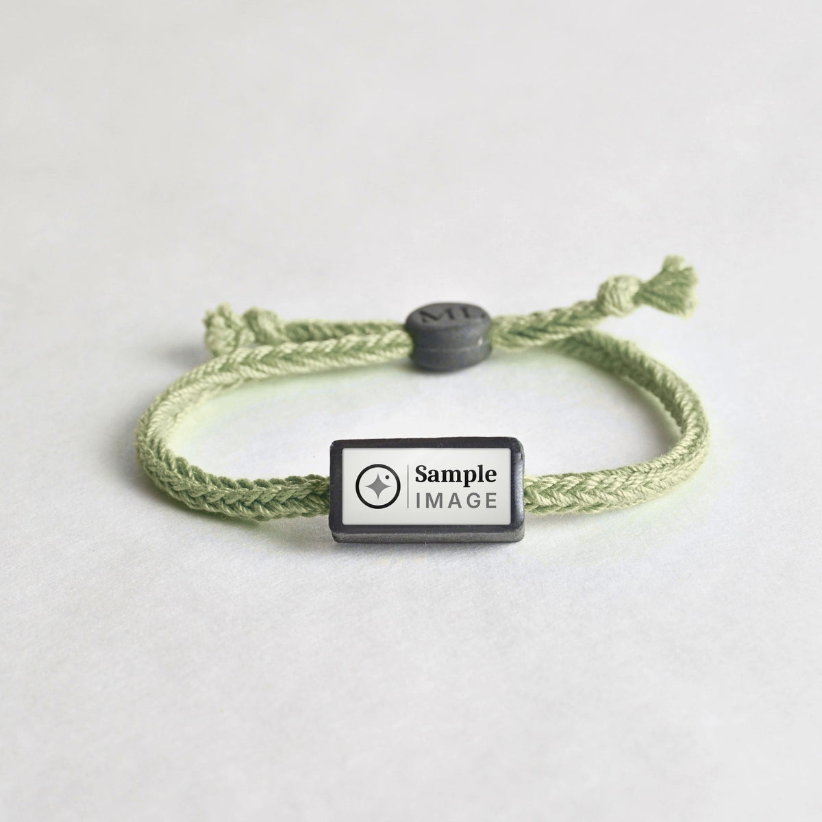 Tap-to-Phone Bracelets on Bold Weave - Charcoal Clay Rectangle