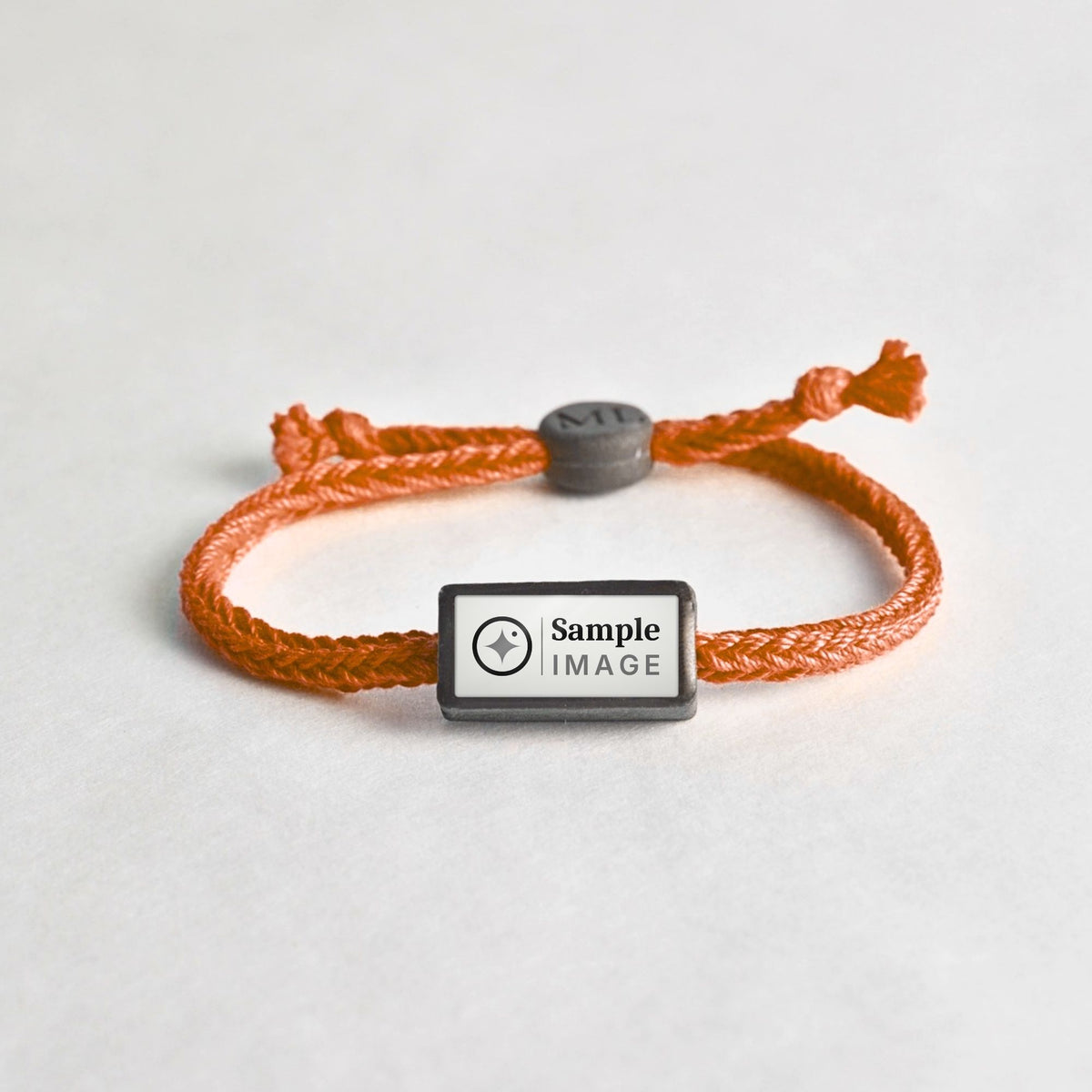 Tap-to-Phone Bracelets on Bold Weave - Charcoal Clay Rectangle
