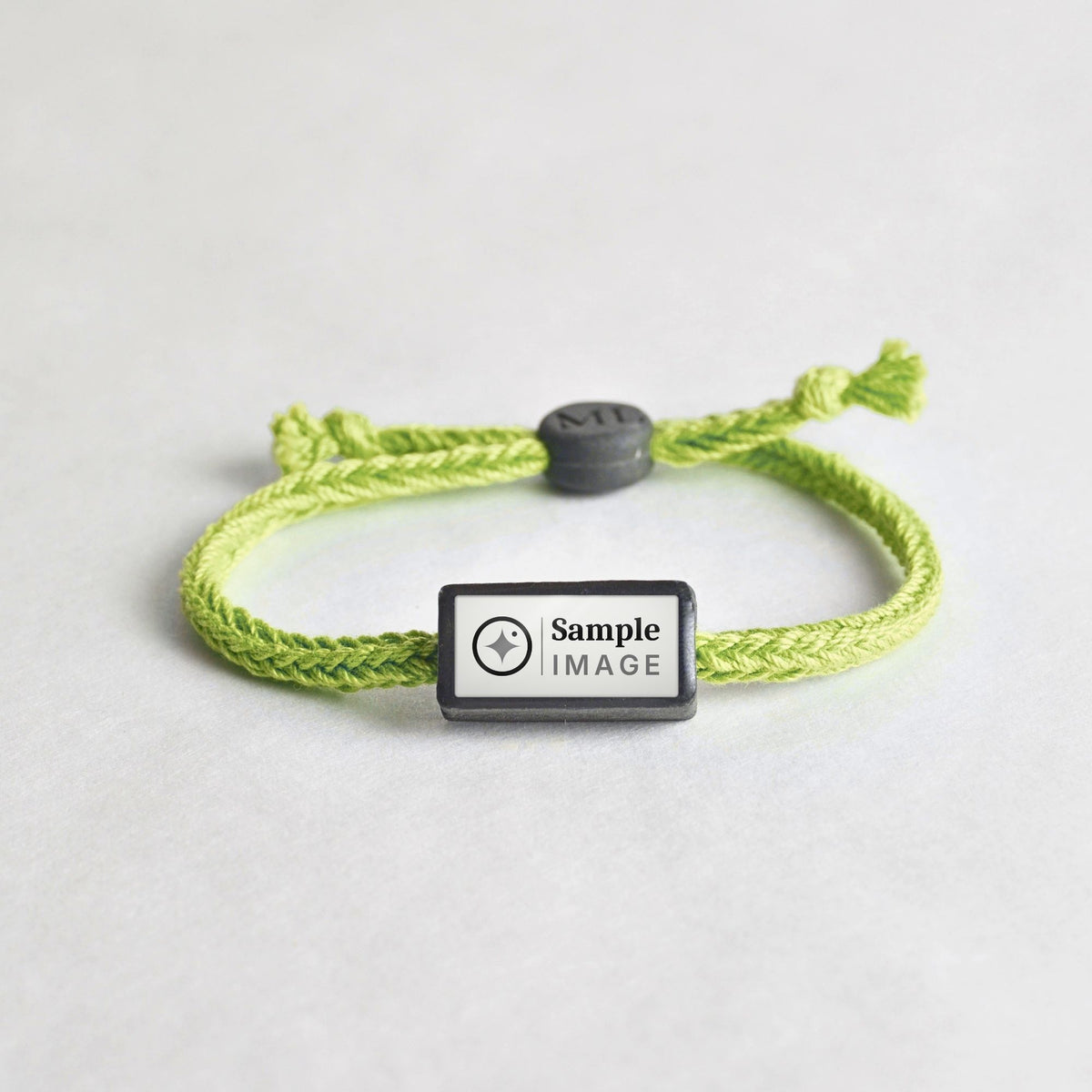 Tap-to-Phone Bracelets on Bold Weave - Charcoal Clay Rectangle