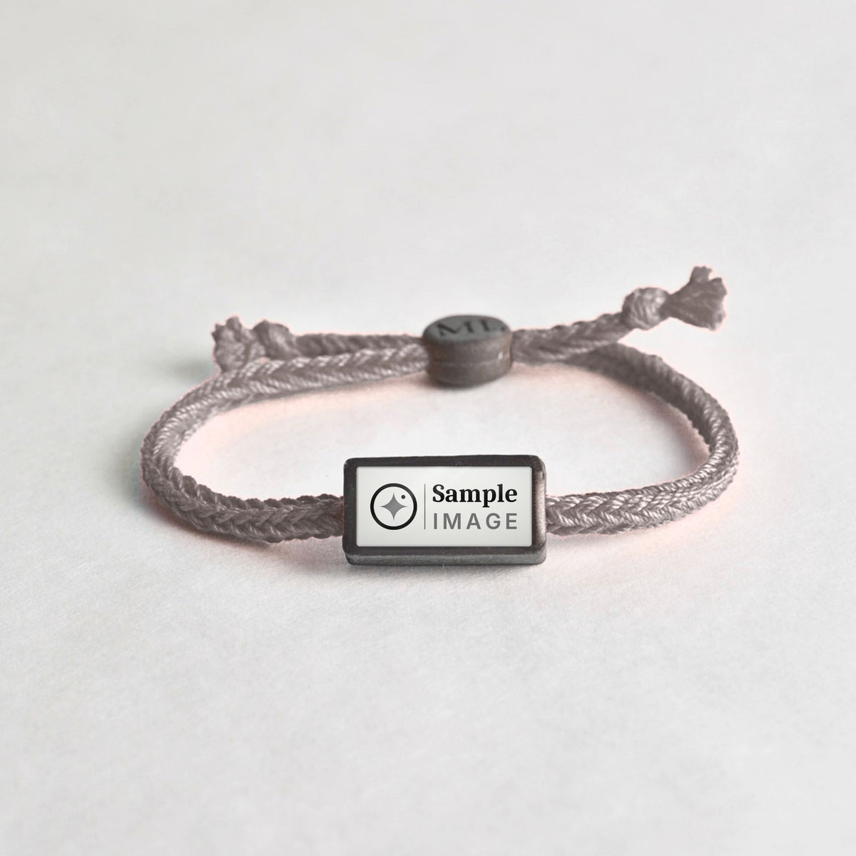 Tap-to-Phone Bracelets on Bold Weave - Charcoal Clay Rectangle