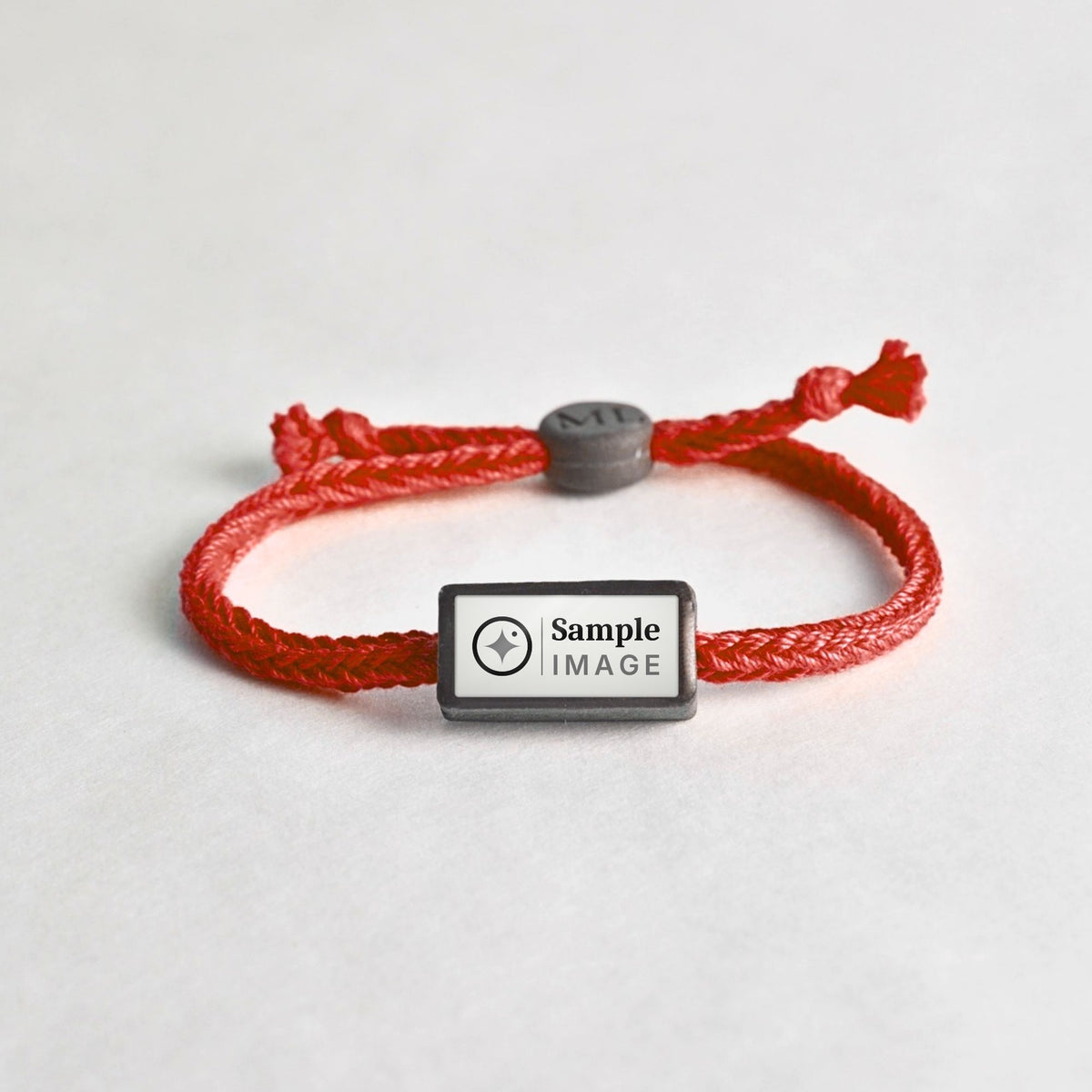 Tap-to-Phone Bracelets on Bold Weave - Charcoal Clay Rectangle