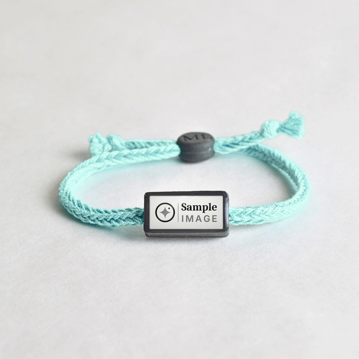 Tap-to-Phone Bracelets on Bold Weave - Charcoal Clay Rectangle