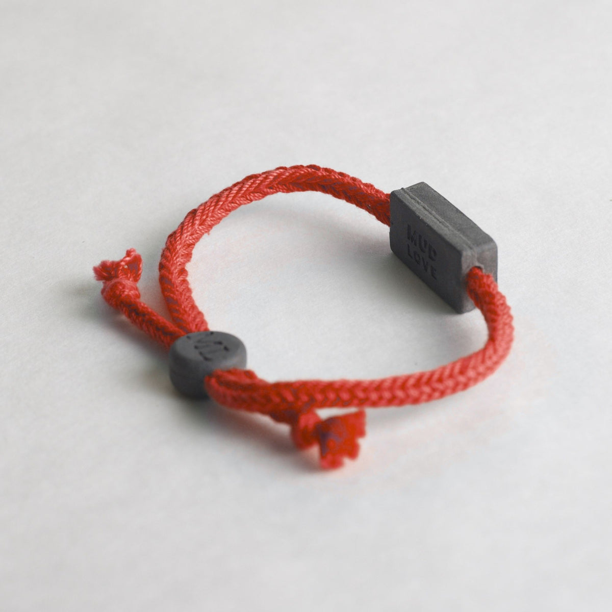 Tap-to-Phone Bracelets on Bold Weave - Charcoal Clay Rectangle