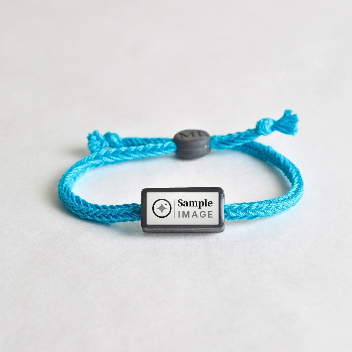 Tap-to-Phone Bracelets on Bold Weave - Charcoal Clay Rectangle