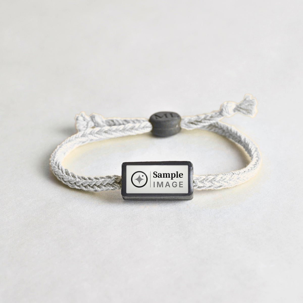Tap-to-Phone Bracelets on Bold Weave - Charcoal Clay Rectangle