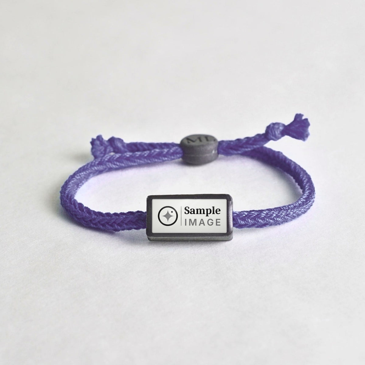 Tap-to-Phone Bracelets on Bold Weave - Charcoal Clay Rectangle