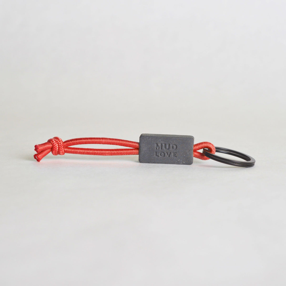 Tap-to-Phone Keychains on Active Bungee - Charcoal Clay Rectangle