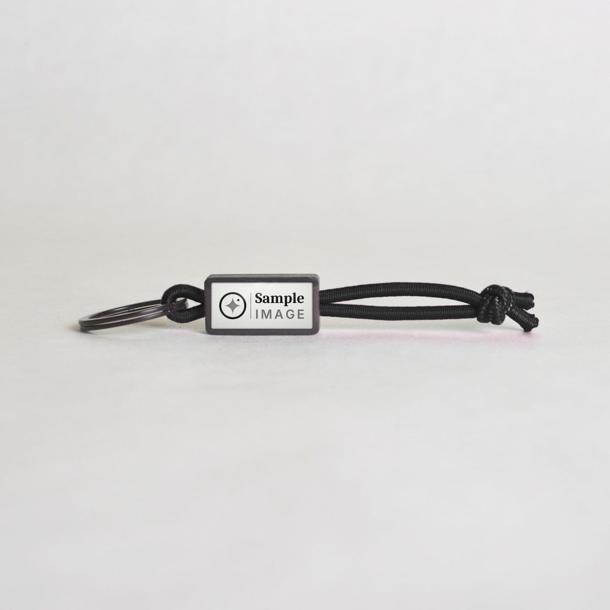 Tap-to-Phone Keychains on Active Bungee - Charcoal Clay Rectangle