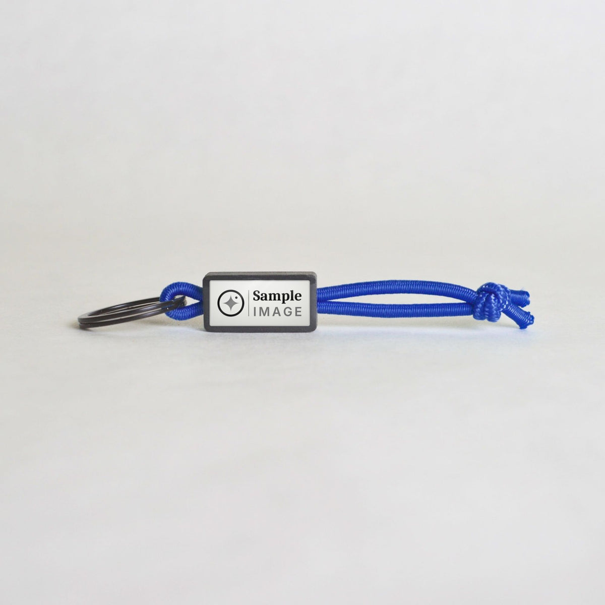 Tap-to-Phone Keychains on Active Bungee - Charcoal Clay Rectangle