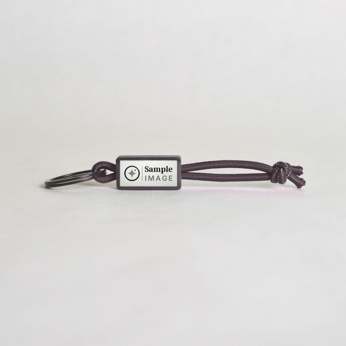 Tap-to-Phone Keychains on Active Bungee - Charcoal Clay Rectangle