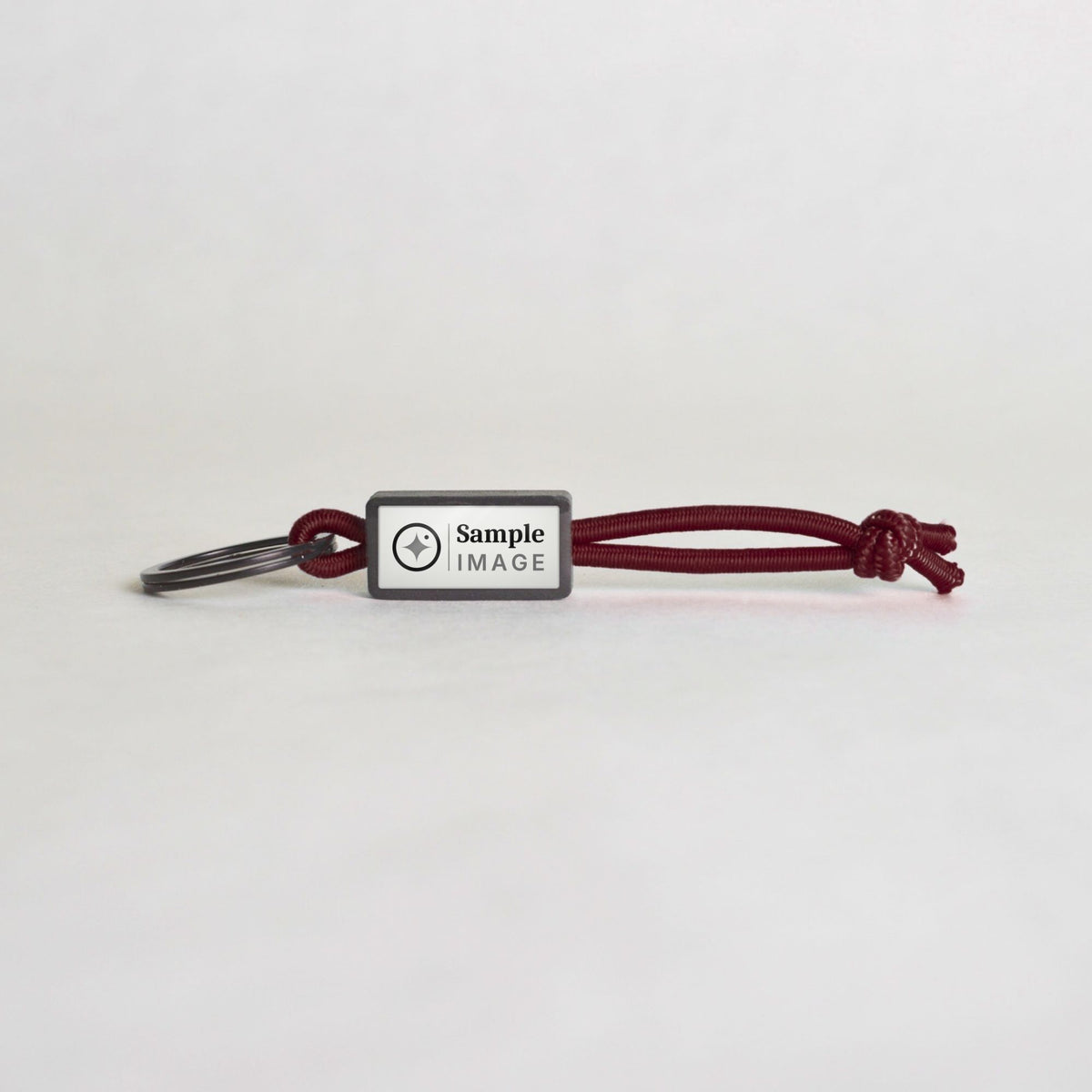 Tap-to-Phone Keychains on Active Bungee - Charcoal Clay Rectangle