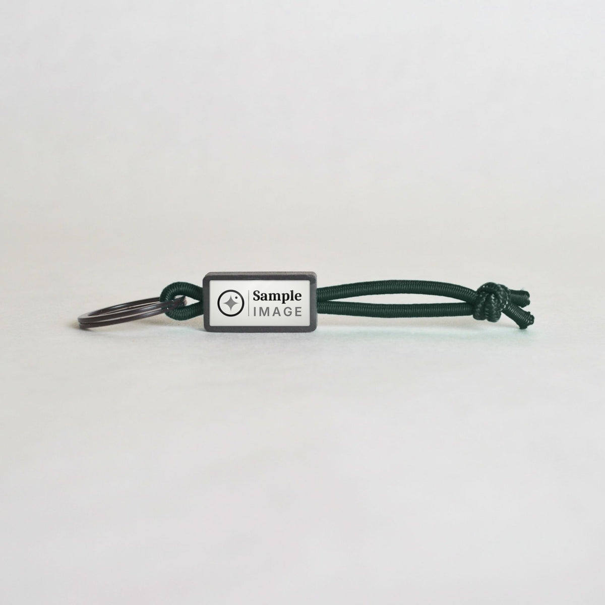 Tap-to-Phone Keychains on Active Bungee - Charcoal Clay Rectangle