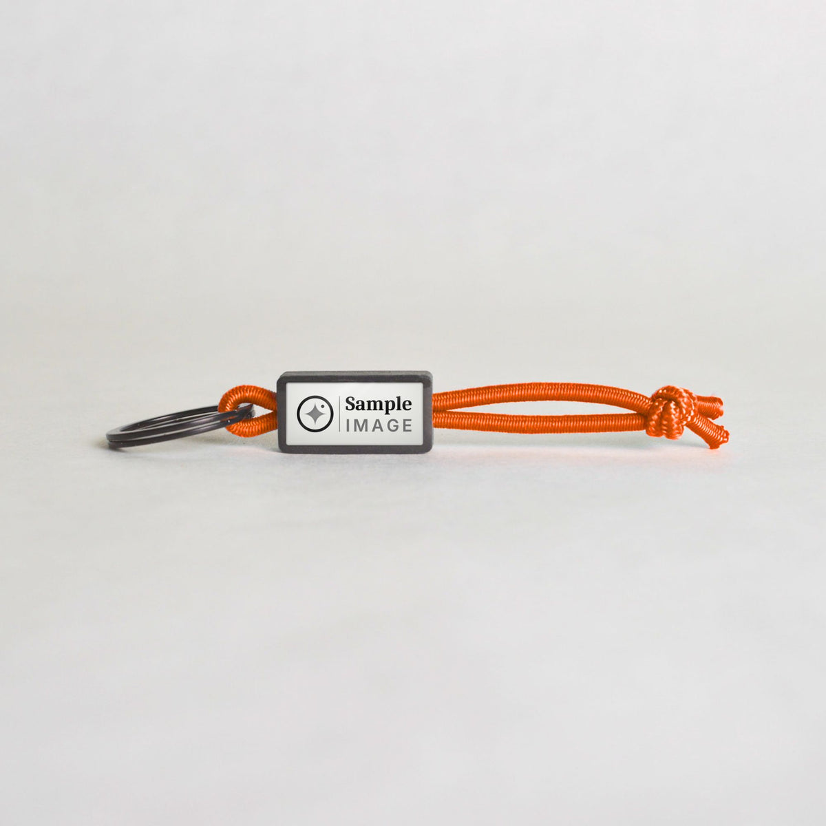Tap-to-Phone Keychains on Active Bungee - Charcoal Clay Rectangle