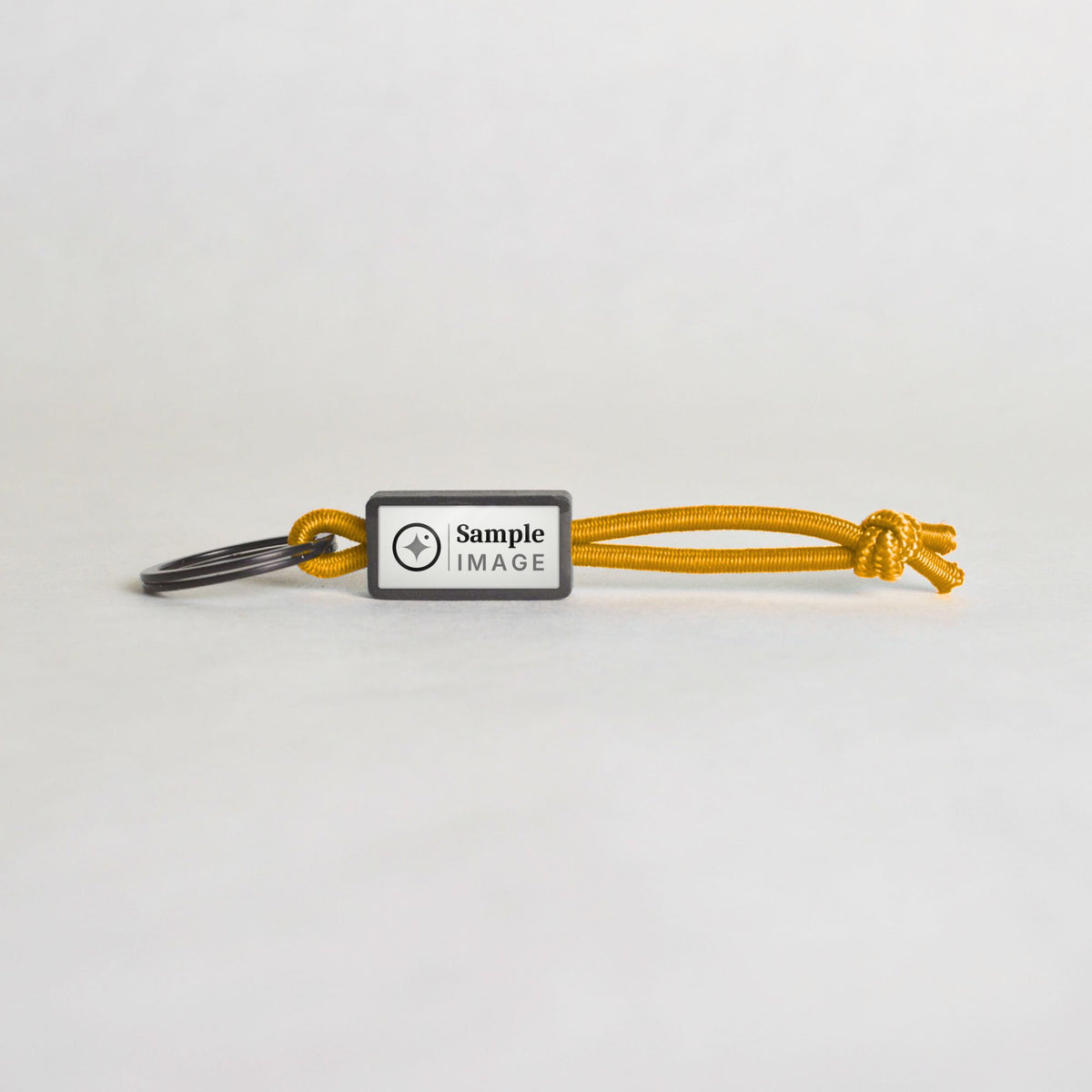 Tap-to-Phone Keychains on Active Bungee - Charcoal Clay Rectangle
