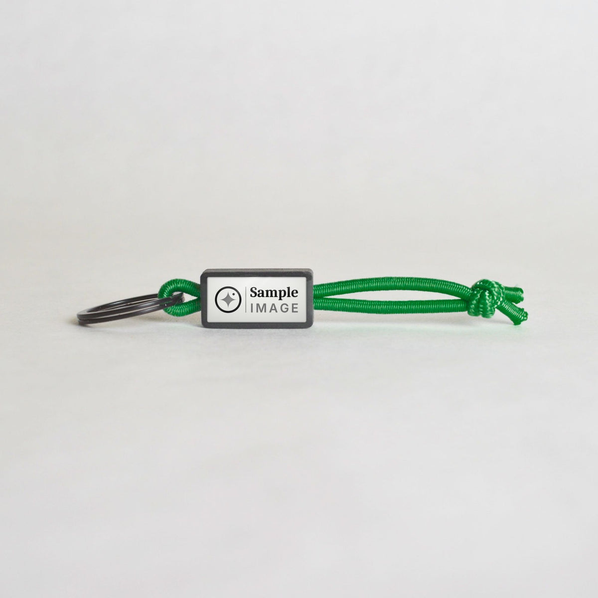 Tap-to-Phone Keychains on Active Bungee - Charcoal Clay Rectangle