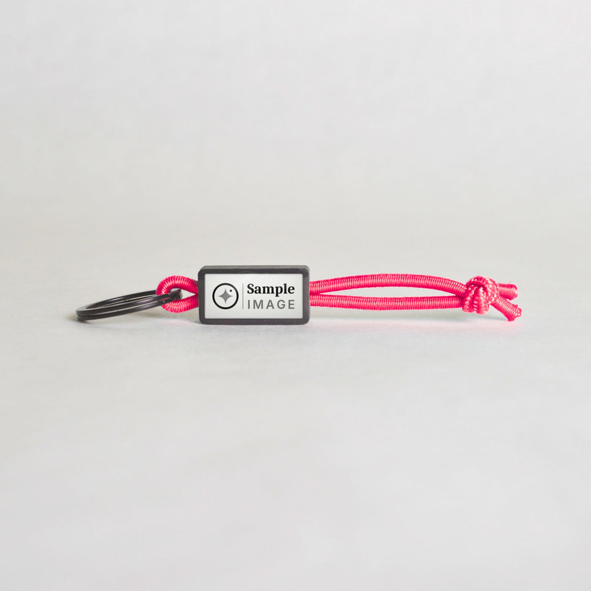 Tap-to-Phone Keychains on Active Bungee - Charcoal Clay Rectangle