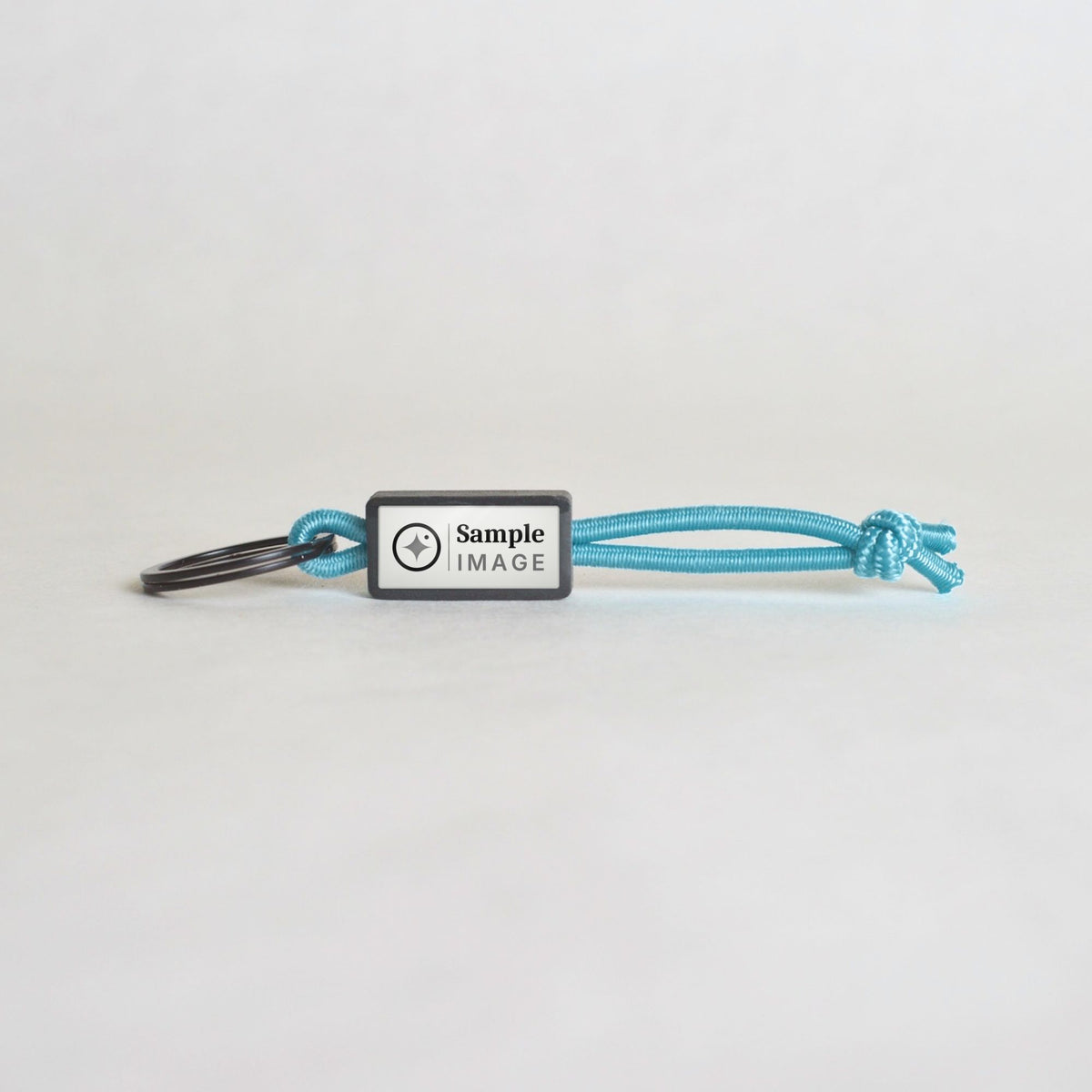 Tap-to-Phone Keychains on Active Bungee - Charcoal Clay Rectangle
