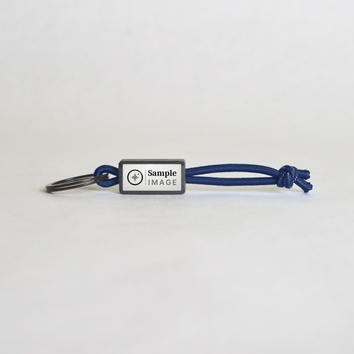 Tap-to-Phone Keychains on Active Bungee - Charcoal Clay Rectangle