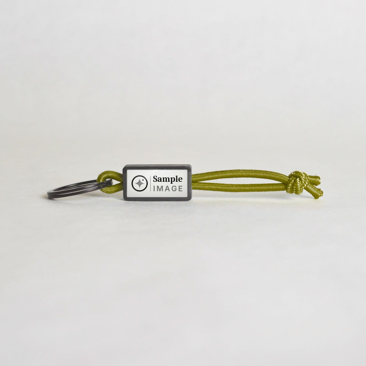 Tap-to-Phone Keychains on Active Bungee - Charcoal Clay Rectangle