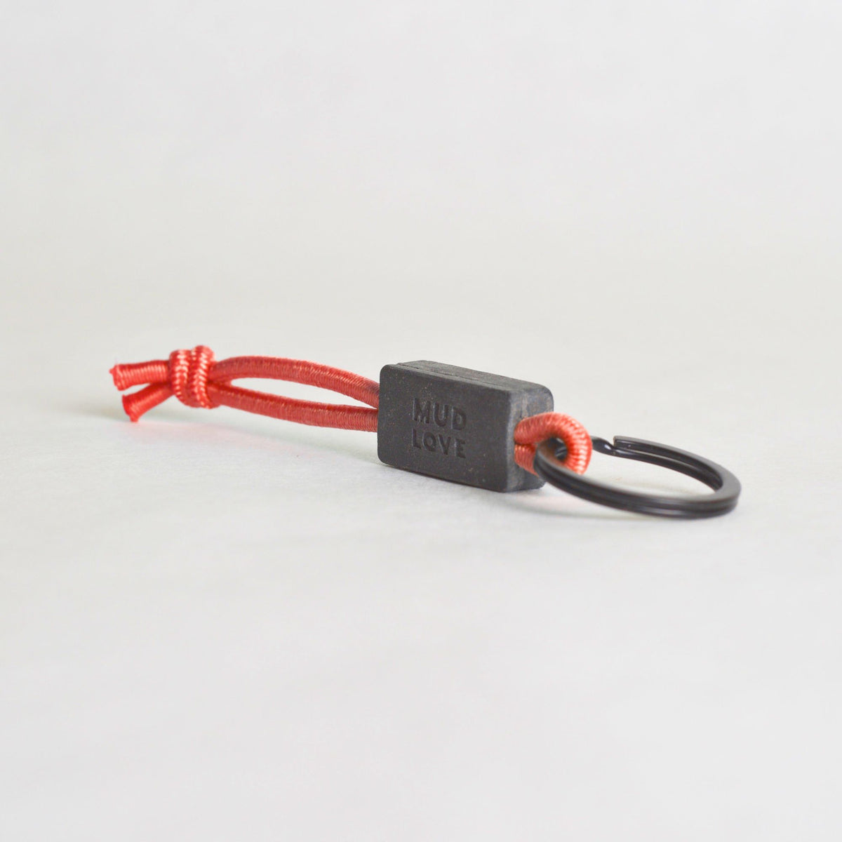 Tap-to-Phone Keychains on Active Bungee - Charcoal Clay Rectangle