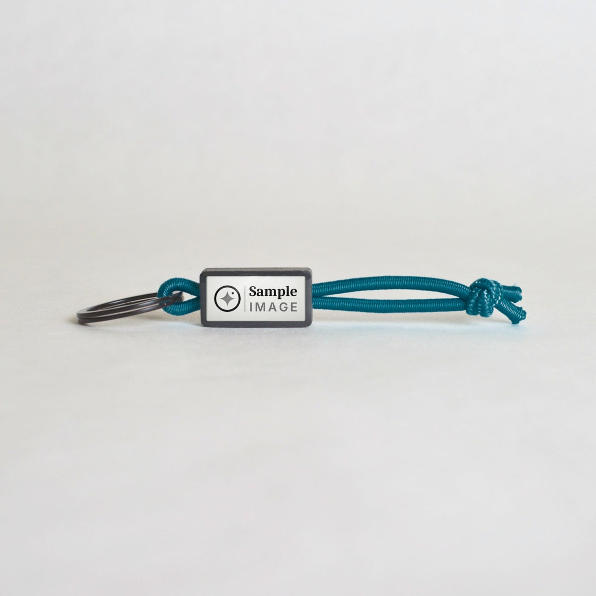 Tap-to-Phone Keychains on Active Bungee - Charcoal Clay Rectangle