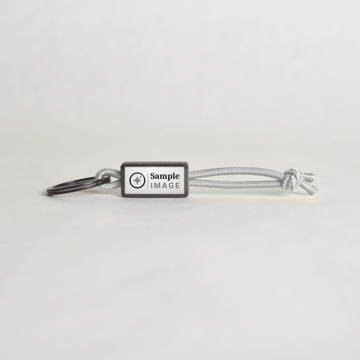 Tap-to-Phone Keychains on Active Bungee - Charcoal Clay Rectangle