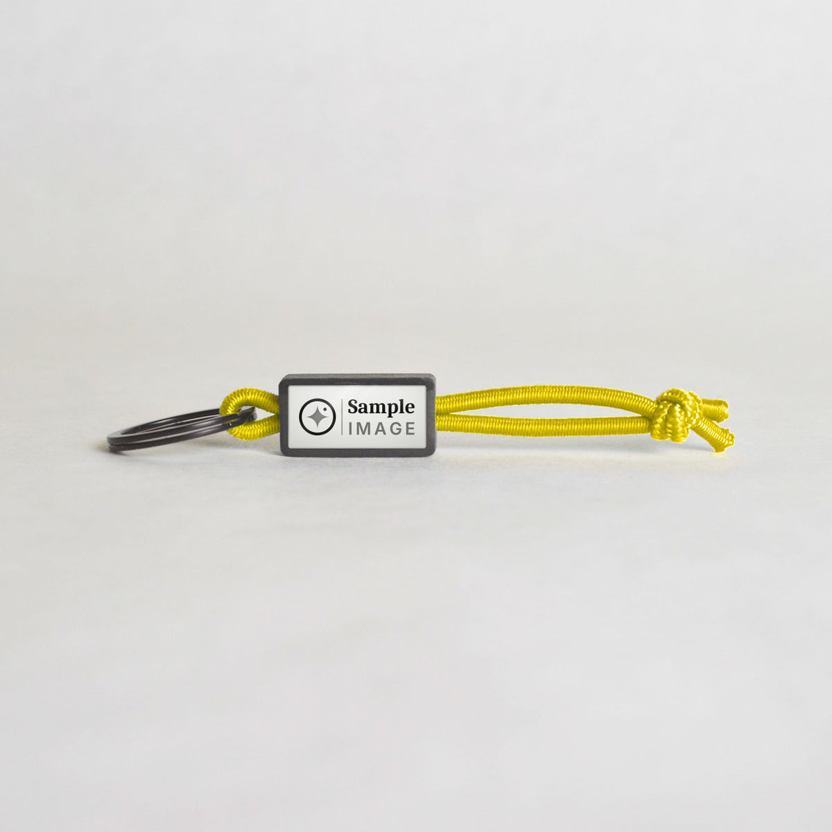 Tap-to-Phone Keychains on Active Bungee - Charcoal Clay Rectangle
